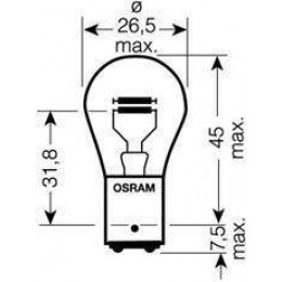 Комплект ламп P21/5W 24V 21/5W BAY15d ORIGINAL LINE качество оригинальной з/ч (ОЕМ) 2шт.(1к-т)