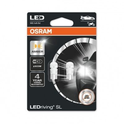 LEDriving SL (3поколение) 0,5W/12V W5W W2.1X9.5D BLI2 оранжевый 2шт Osram 2827DYP02B