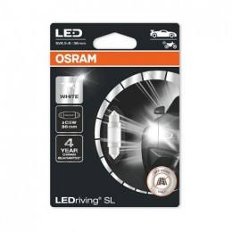 LEDriving SL (3поколение) 0,6W/12V C5W (36 mm) SV8.5-8 BLI1 белый 6000K