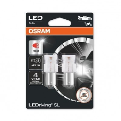 LEDriving SL (3поколение) 1,9W/12V P21W BA15S BLI2 красный 2шт Osram 7506DRP02B