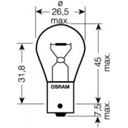 Комплект ламп P21W 24V 21W BA15s ORIGINAL LINE качество оригинальной з/ч (ОЕМ) 2шт.(1к-т)