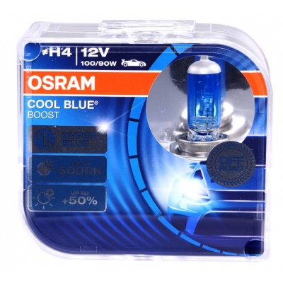 Комплект ламп H4 12V 100/90W P43t COOL BLUE BOOST цветовая температура 5000К 2шт.(1к-т) Osram 62193CBBHCB