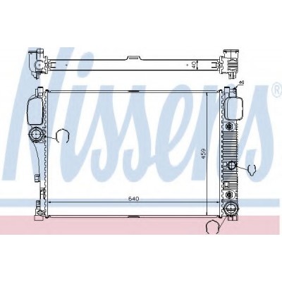 Радиатор водяной системы охлаждения двигателя Nissens 67107A