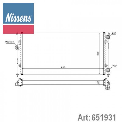 Радиатор системы охлаждения Nissens 651931
