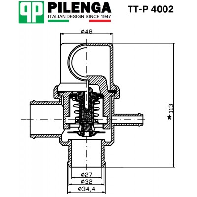Термостат +80°C (в корпусе) Pilenga TTP4002