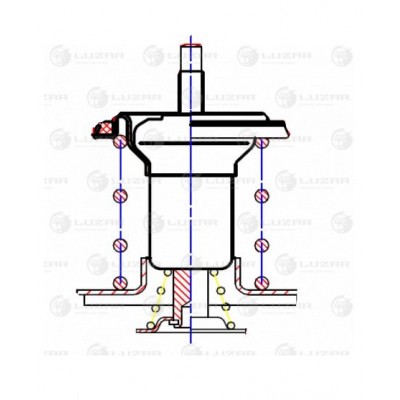 Термостат (термоэлемент) для а/м ВАЗ 2110-15, 2170, 1118 Luzar LT01183