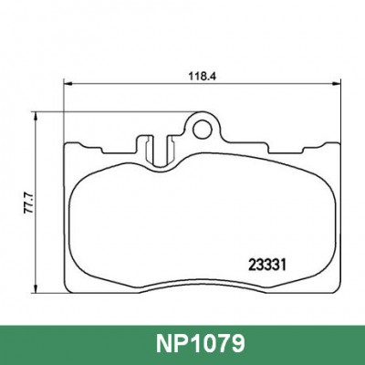 Колодки тормозные дисковые передние Nisshinbo NP1079