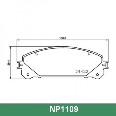 Колодки тормозные дисковые передние Nisshinbo NP1109