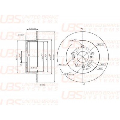 Диск тормозной задний S UBS B2210003