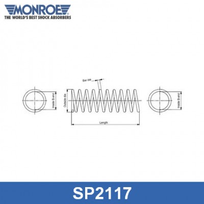 Пружина ходовой части задняя Monroe SP2117