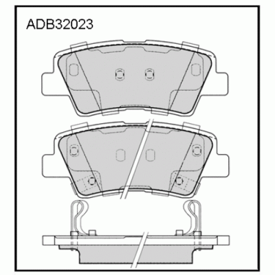 Колодки тормозные дисковые задние Allied Nippon ADB32023