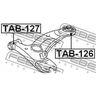 Сайлентблок передний рычага подвески перед прав/лев Febest TAB127