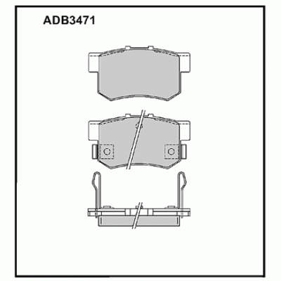 Колодки тормозные дисковые задние Allied Nippon ADB3471