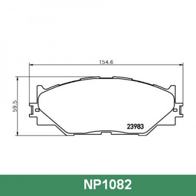 Колодки тормозные дисковые передние Nisshinbo NP1082