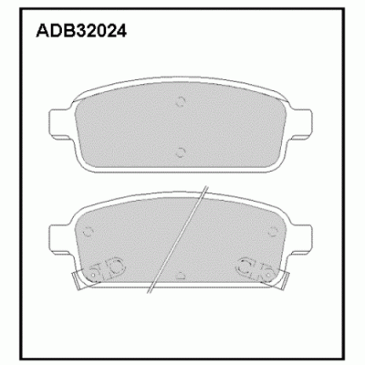 Колодки тормозные дисковые задние ADB32024 Allied Nippon Allied Nippon ADB32024