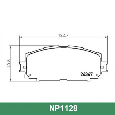 Колодки тормозные дисковые передние Nisshinbo NP1128