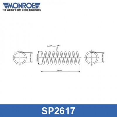 Пружина ходовой части задняя Monroe SP2617