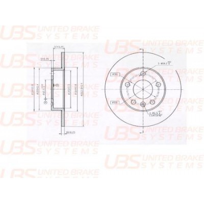 Диск тормозной задний S UBS B2204001
