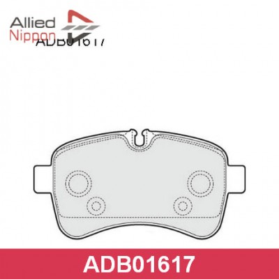Колодки тормозные дисковые Allied Nippon ADB01617