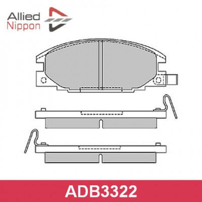 Снят с производства Колодки тормозные дисковые Allied Nippon ADB3322