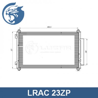 Радиатор кондиционера с ресивером Luzar LRAC23ZP