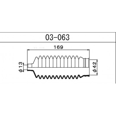 Пыльник рулевой рейки Maruichi 03063