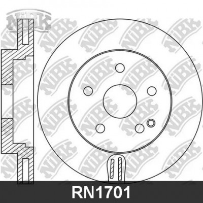 RN1701V Диск тормозной передний NIBK RN1701