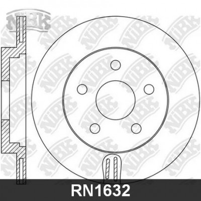 RN1632V Диск тормозной задний NIBK RN1632