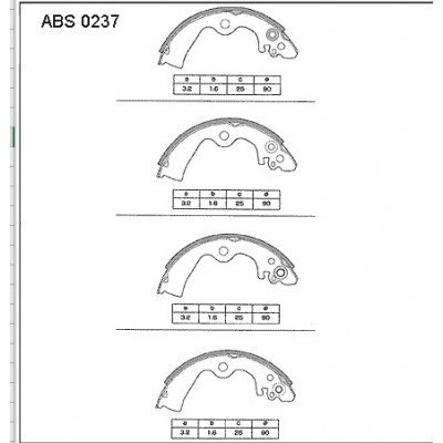 Колодки тормозные барабанные Allied Nippon ABS0237