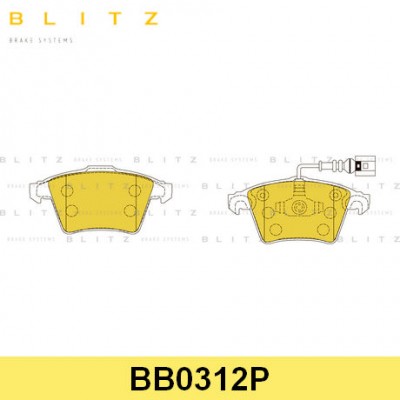 Колодки тормозные дисковые передние Blitz BB0312P
