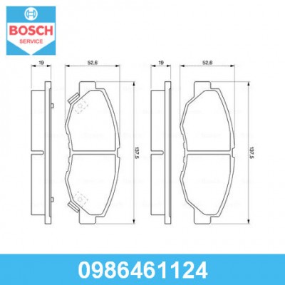 Колодки тормозные дисковые передние Bosch 0986461124