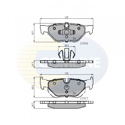 Колодки тормозные дисковые задние Comline CBP01708