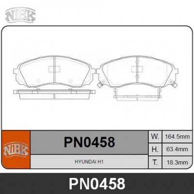 Колодки тормозные дисковые передние NIBK PN0458