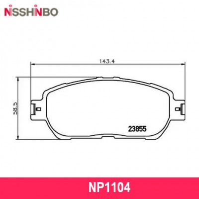 Колодки тормозные дисковые передние Nisshinbo NP1104