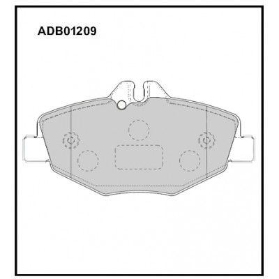 Колодки тормозные дисковые | перед | Allied Nippon ADB01209