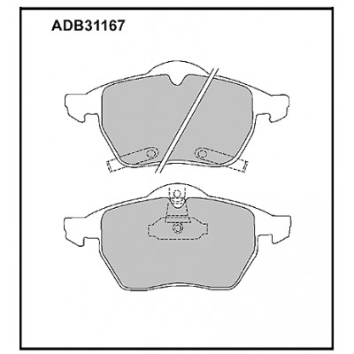 Колодки тормозные дисковые | перед | Allied Nippon ADB31167