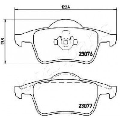 Колодки тормозные дисковые, комплект Japanparts PP0317AF