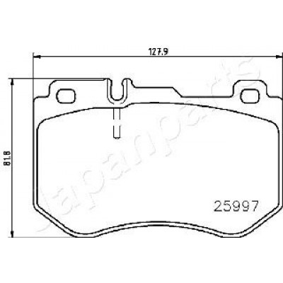 Колодки тормозные дисковые, комплект Japanparts PA0515AF