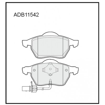Колодки тормозные дисковые | перед | Allied Nippon ADB11542