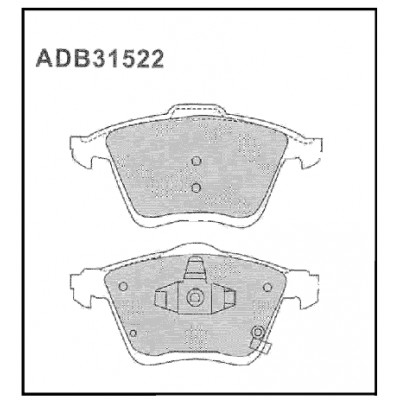 Колодки тормозные дисковые | перед | Allied Nippon ADB31522
