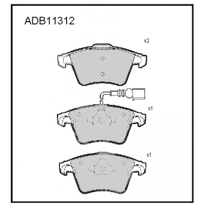 Колодки тормозные дисковые | перед | Allied Nippon ADB11312