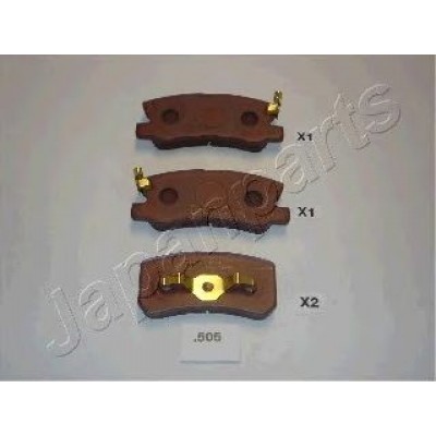 Колодки тормозные дисковые, комплект | зад | Japanparts PP505AF