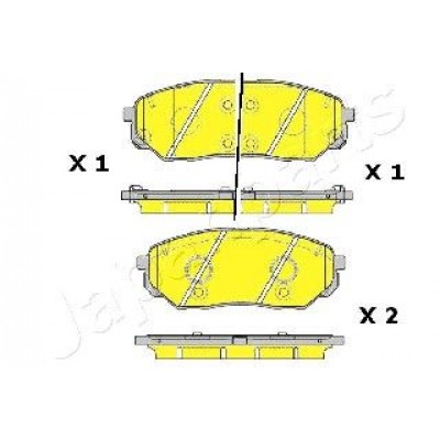 Колодки тормозные дисковые, комплект | перед | Japanparts PAK30AF